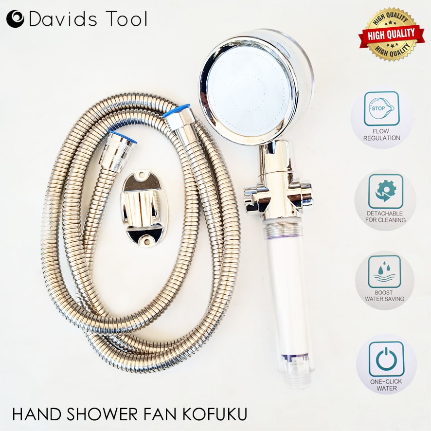 Turbo Fan Kepala Shower Head Sower Mandi Set Kofuku