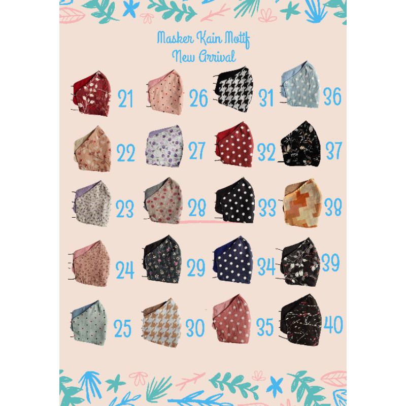 Masker Kain Motif