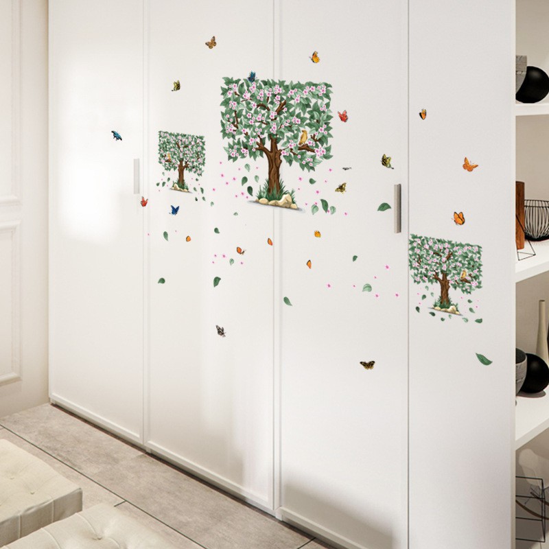 Reliza Wall Sticker Pohon Hijau Kotak Tree Green Stiker adinding LDR3636