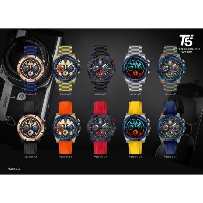 JAM TANGAN PRIA T5 H 3867 ORIGINAL SPESIAL EDITION BOX SET T5 H3867