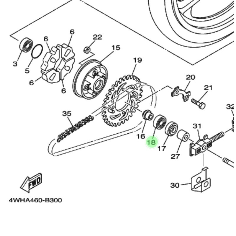 BEARING GEAR BELAKANG F1ZR JUPITER Z ORI YGP FIZR FIZ R F1Z R KLAHER LAHER BERING AS GIR NAP