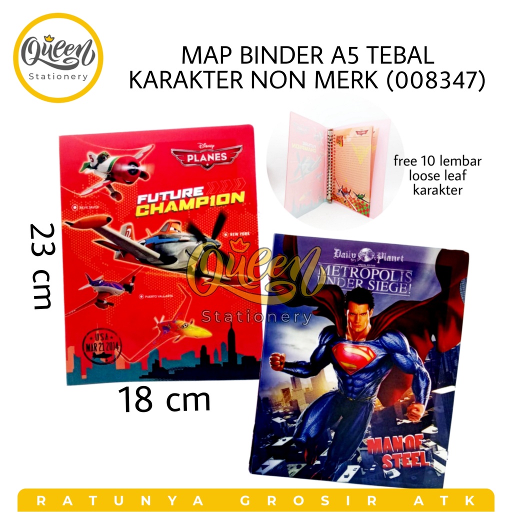 

MAP BINDER A5 TEBAL KARAKTER NON MERK (008347)