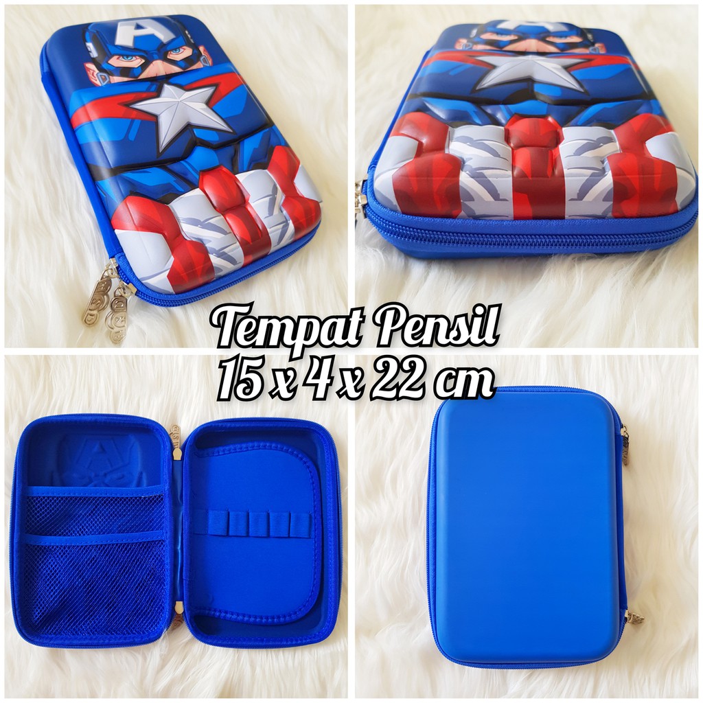 TEMPAT PENSIL / TEMPAT ALAT TULIS SMIGGLE EMBOSS 6D KARAKTER