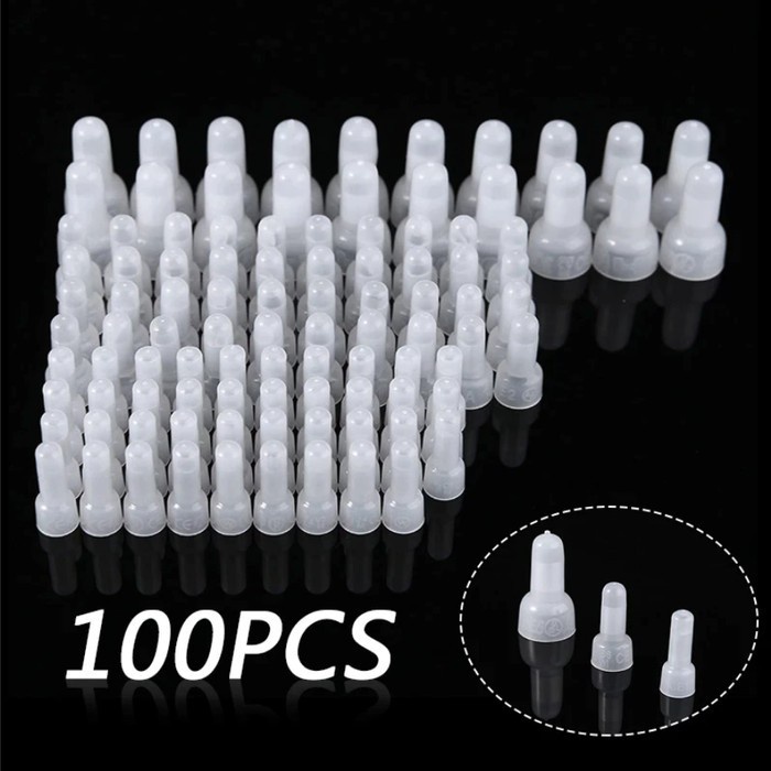 Per 100 Pcs Lasdop CE2 Press Transparant Close End Untuk Kabel 2.5mm