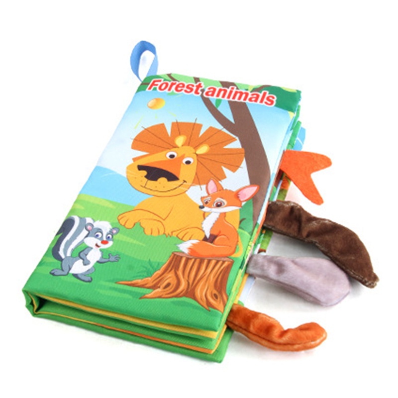 Mary Buku Kain Untuk Perkembangan Anak Dini Dengan Ekor 3D Lucu Buku Kegiatan Ekor Sobek Crinkle Cloth Made Book