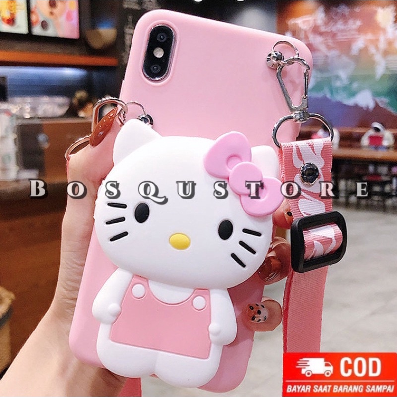 CASING XIAOMI REDMI 10 4G 5G/ A1 2022/ 10A/ 10C/ 9A/ 9C/ 9T/ REDMI 8/ 8A/ 8A PRO/ 6A/ POCO M3/ SOFT CASE DOMPET KOIN/ COIN + GANTUNGAN TALI SELEMPANG/ SILIKON KARAKTER/ KARTUN BONEKA