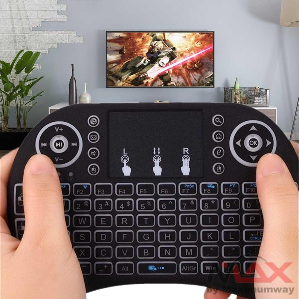 Mini Keyboard Wireless + Touch pad untuk TV BOX Android TV HP atau computer RGB 2.4GHz