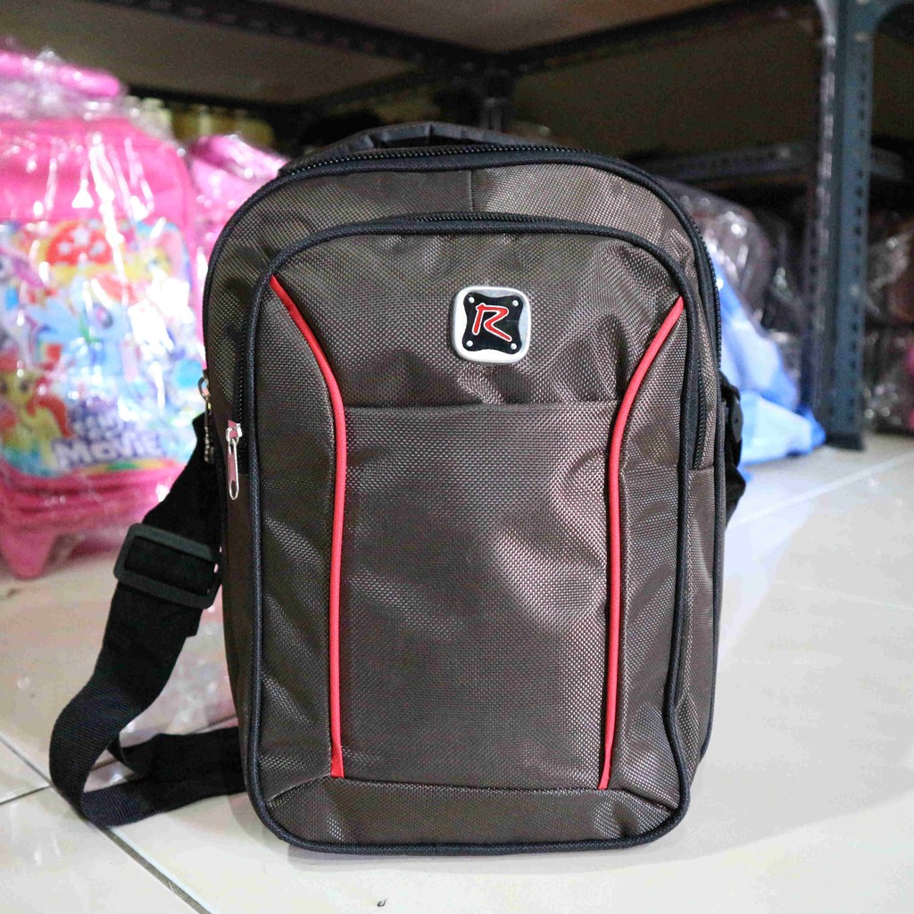 Tas Selempang Polo R Slempang Bahu Polo Coklat Sling Bag Slingbag Pria Laki laki Cowok Kerja Piknik 