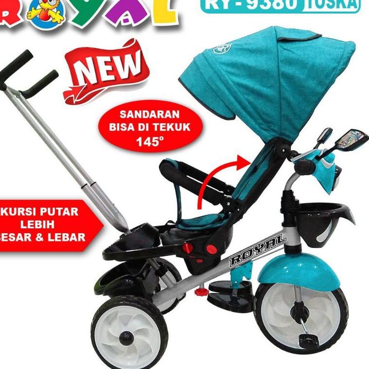 [PRODUK GRFKS] ROYAL Sepeda Anak Roda 3 Tiga Stroller Anak Royal 9380 9680 9180 8580 6580 1082 GGD