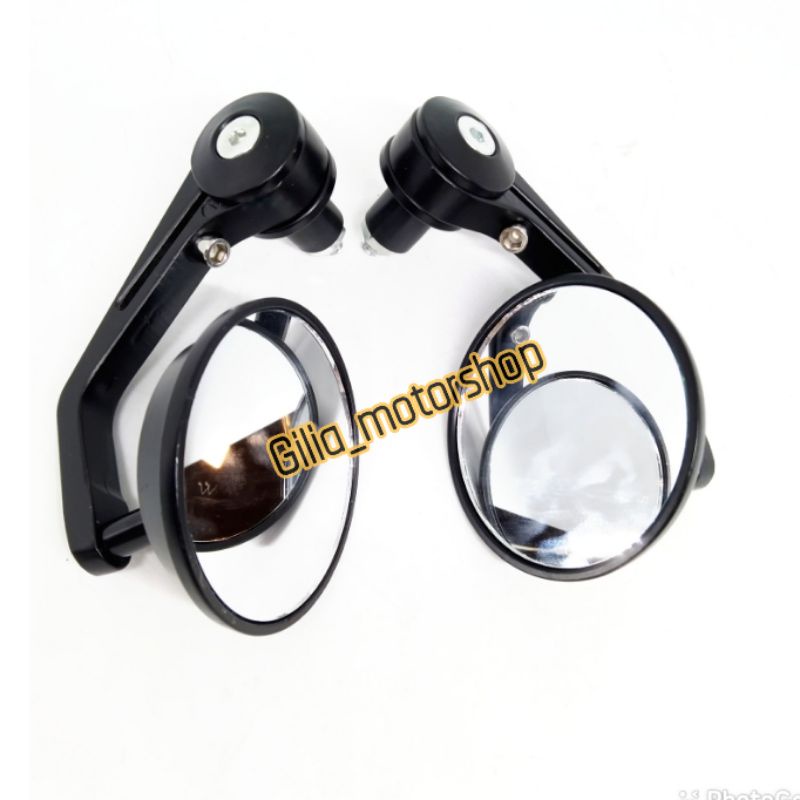 Spion Jalu Bulat Bar End Rizoma Spion bulat Rizoma kaca putih/biru Nmax Aerox Lexi Vespa PCX  Vario