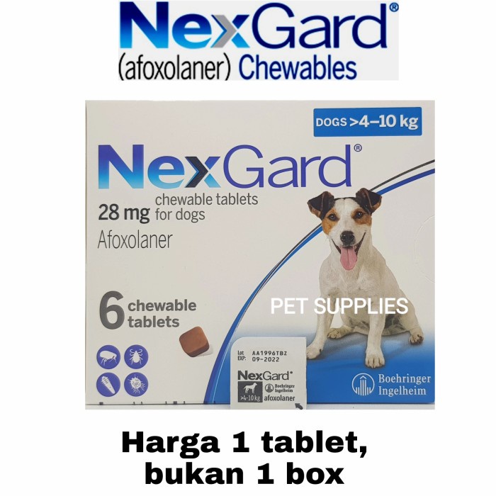 obat kutu dan demodex anjing NEXGARD 4-10 kg