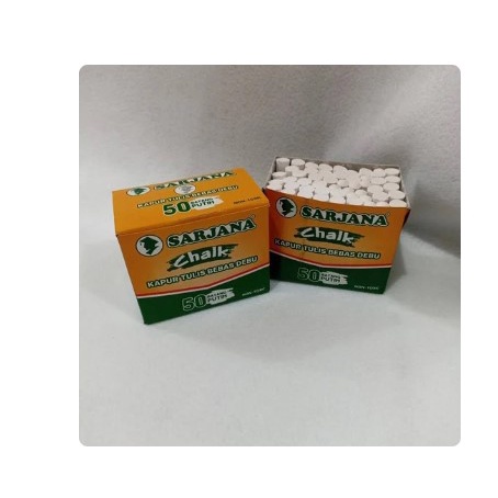 

Kapur tulis sarjana 1 dus isi 50 batang PUTIH