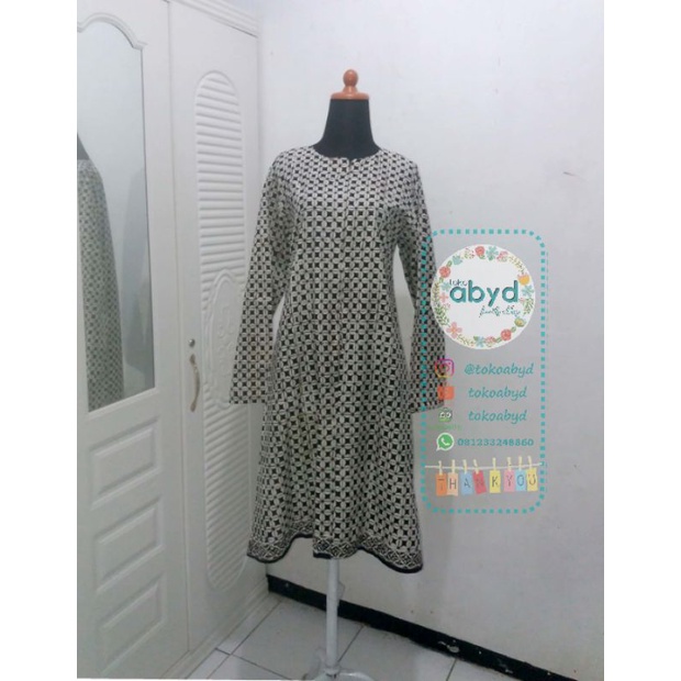 Baju Tunik Batik Wanita Canting Solo Bahan Batik Cap