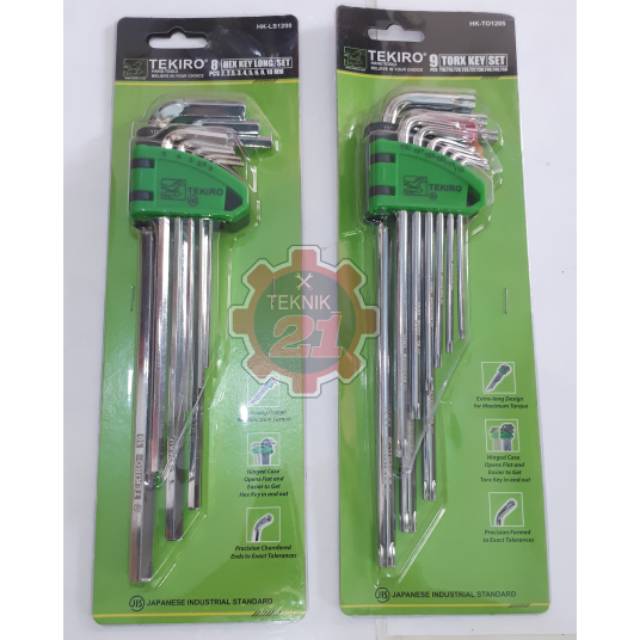 SATU SET KUNCI L TEKIRO DAN KUNCI L BINTANG TEKIRO KUNCI L TEKIRO 8 PCS KUNCI L BINTANG 9 PCS