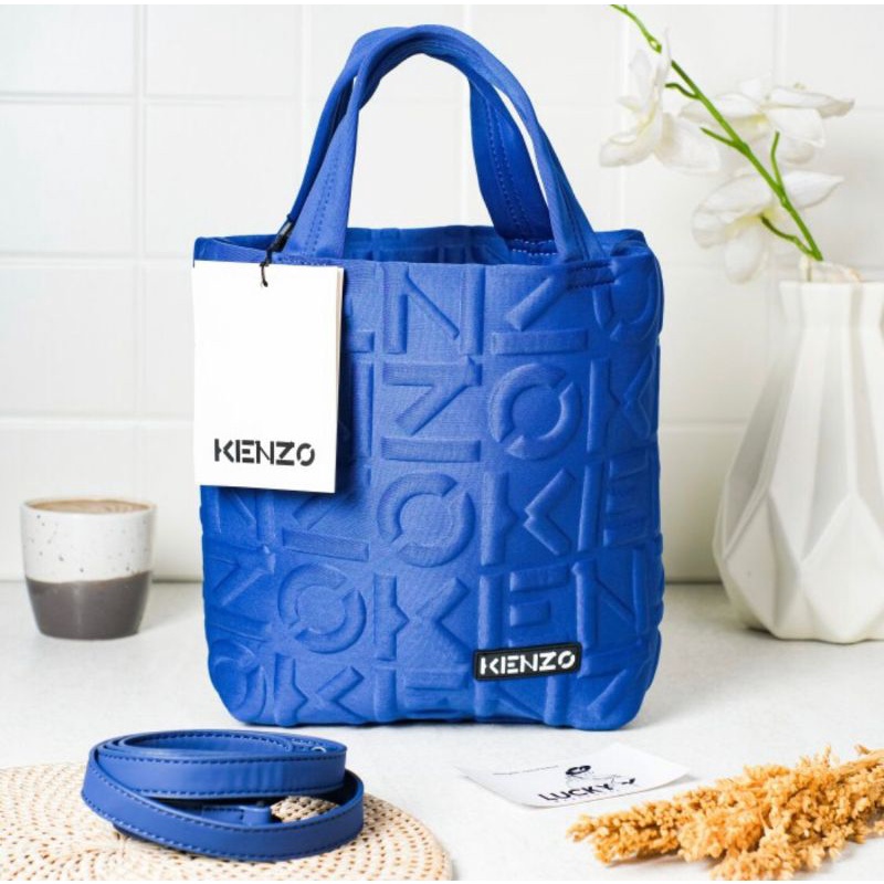 Kenzo Small Tote In Blue - ORIGINAL 100%