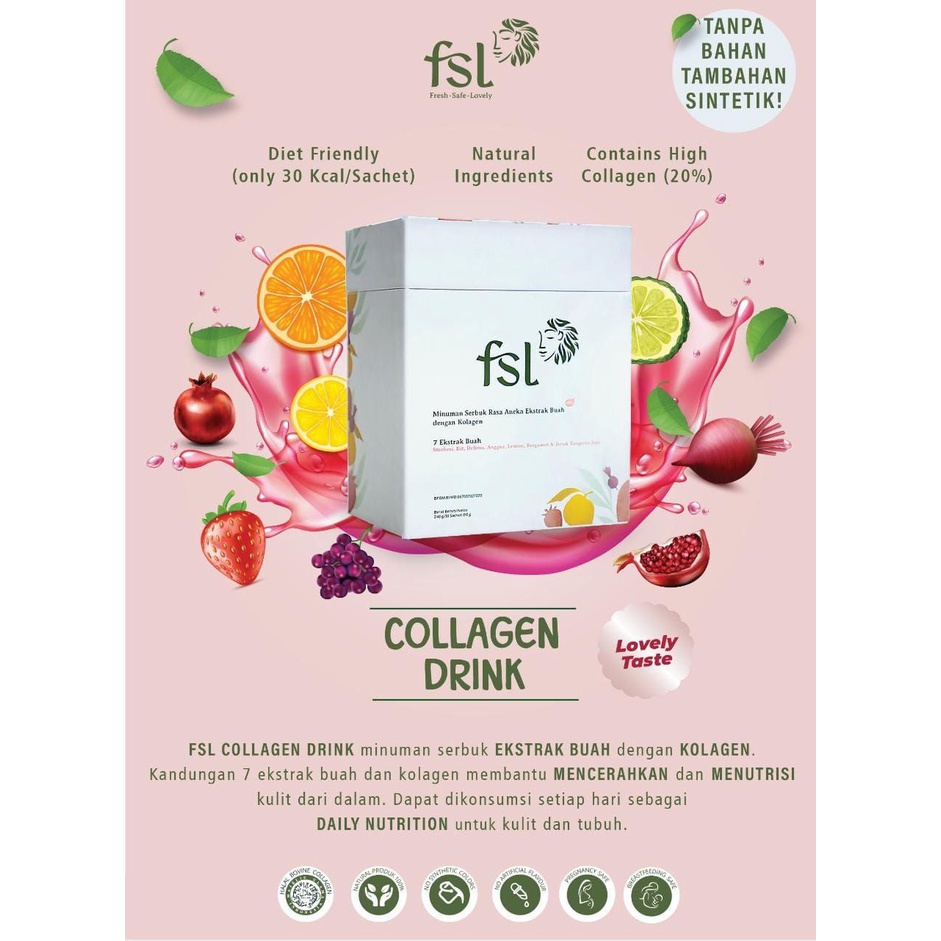 FSL Collagen Drink Minuman Kolagen Beauty Drink Mencerahkan Menutrisi Kulit