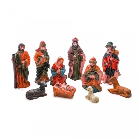 Patung Gua Natal Padat 4-10cm / Hiasan Natal