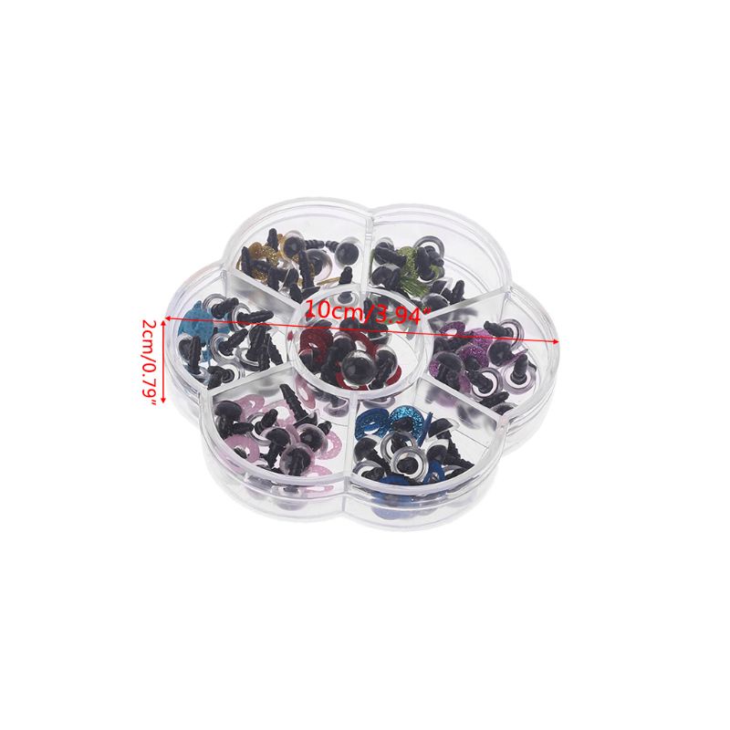 Mary 70Pcs 10mm/0.39in DIY Untuk Boneka Wayang Mata Plastik Safety Washers Pads Untuk Handm