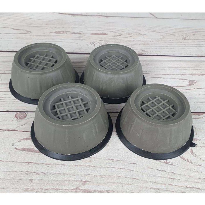 Alas Mesin Cuci Silicone Anti-Vibration Shock Pads 4 Pcs - Gray