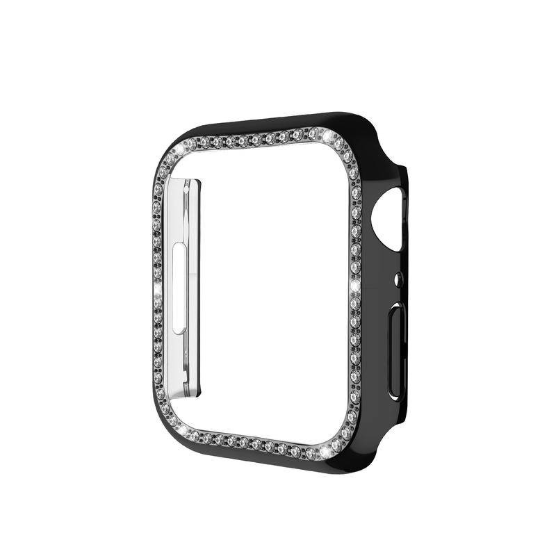 Case Bezel Lapis Kristal Berlian Berkilau Untuk Apple Watch Seri 7 6 5 4 3 2 1 SE 45mm 41mm 42mm 44mm 40mm 38mm