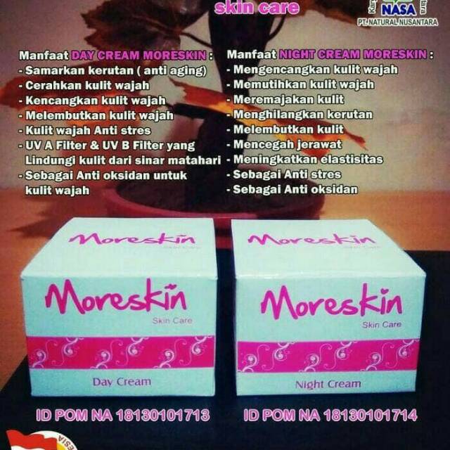 MORESKIN NIGHT CREAM AND DAY CREAM ORIGINAL NASA