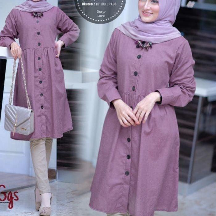 ☼ Mariya Tunik Atasan Wanita Busui Terbaru 2021 Long Tunik Murah Baju Muslim Original Kekinian Kanci