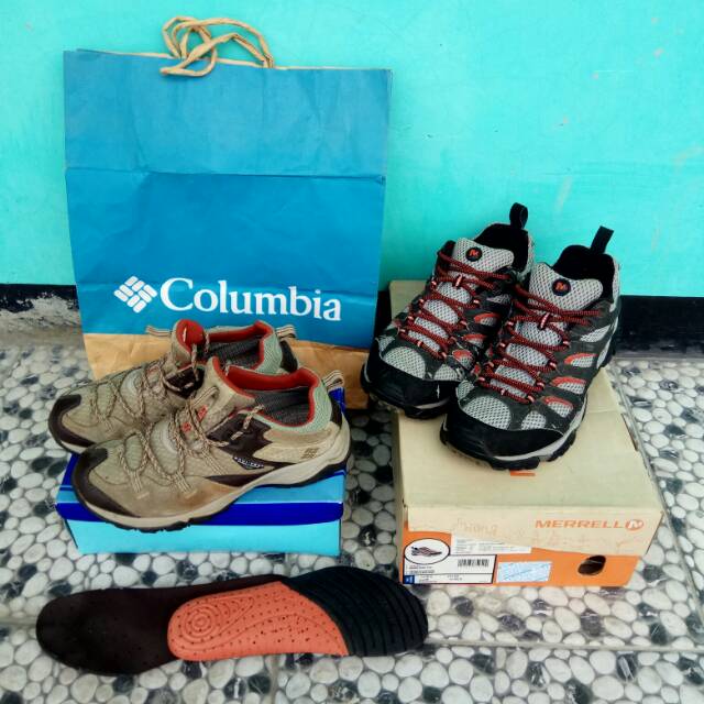Sepatu Merrel Moab Gore-Tex Vibram & Columbia Omni-Tech, Omni-Grip