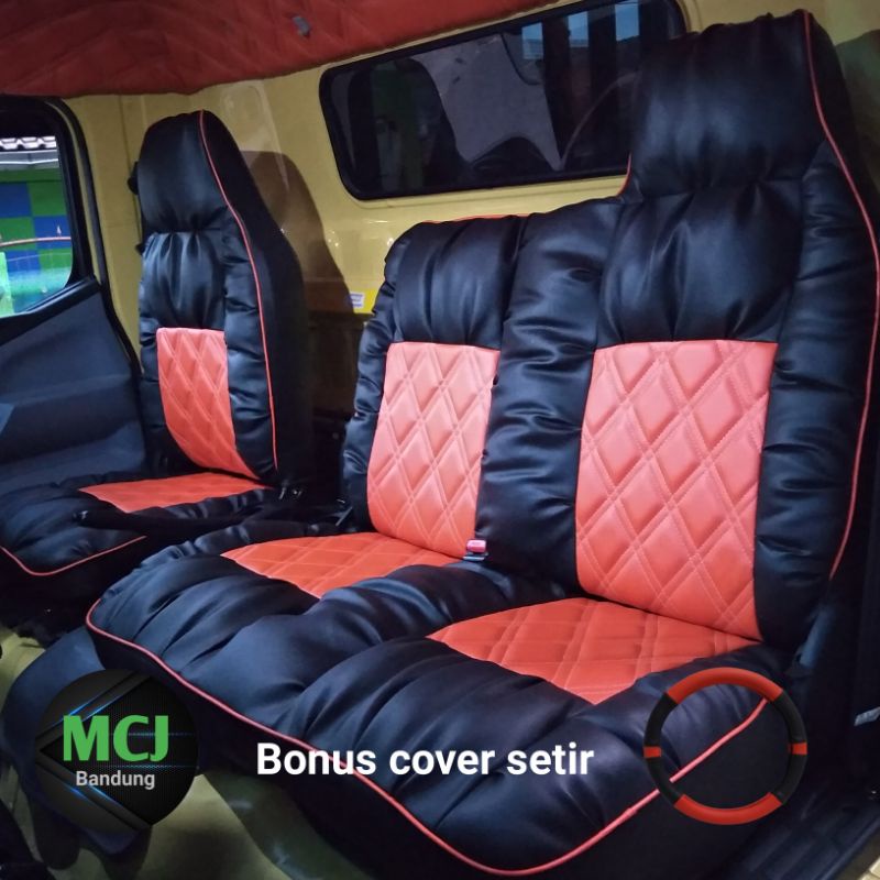 Sarung Jok Mobil Canter Truk  Canter110 ps Canter  125 ps Canter 136 ps HDL sofa wajik Premium Synth