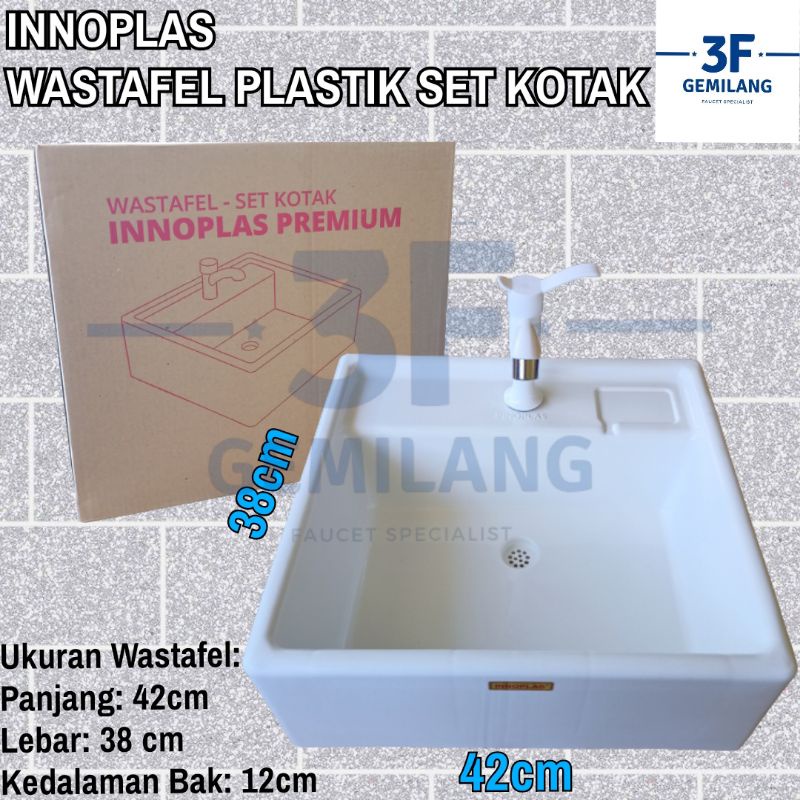 Wastafel Plastik SET INNOPLAS Model KOTAK - Wastafel Portable Plastik - Washtafel Cuci Piring