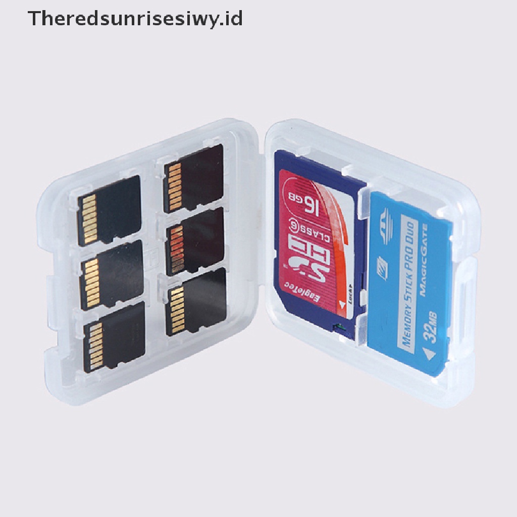 # Alat Rumah Tangga # Kotak Penyimpanan Kartu Memori Micro SD TF SDHC MSPD 8 Slot