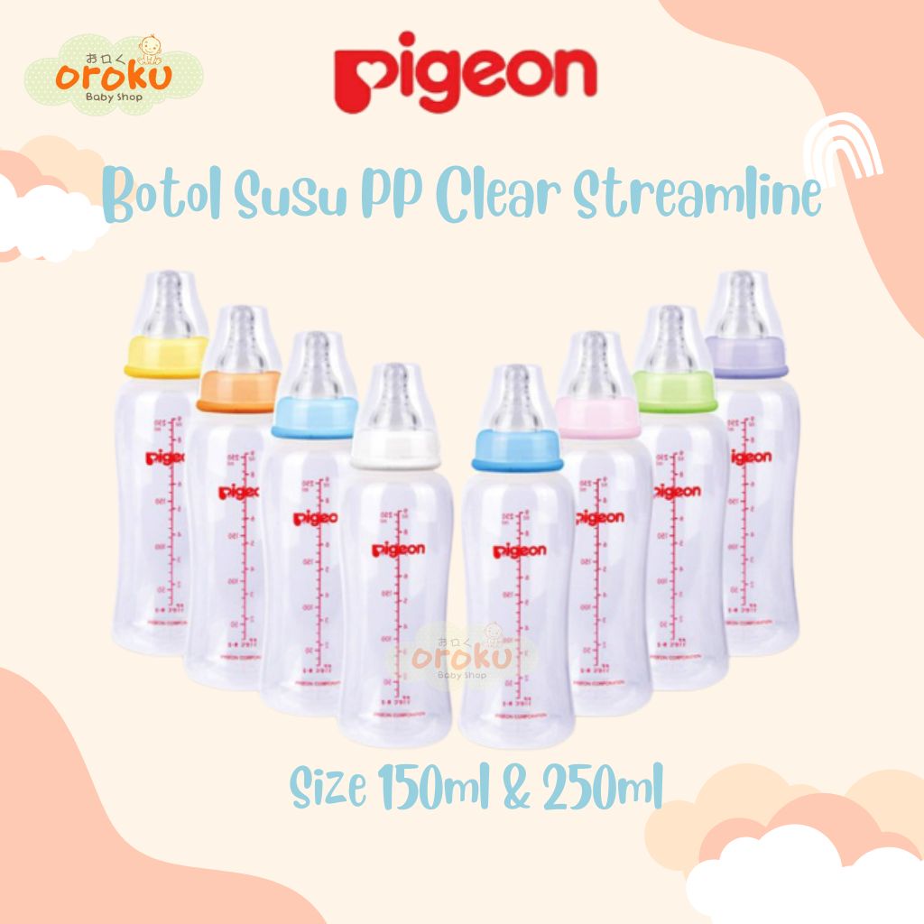 PIGEON BOTOL PP CLEAR STREAMLINE / BOTOL SUSU