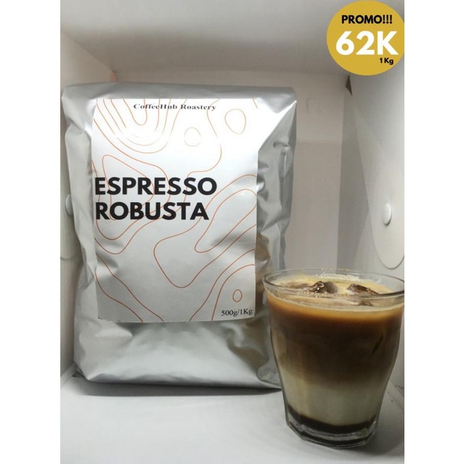 

Biji Kopi 1kg/500g ESPRESSO FINE ROBUSTA bahan es kopi susu Murah!