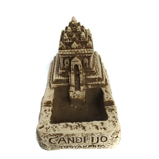 PAJANGAN MINIATUR ASBAK ROKOK CANDI IJO YOGYAKARTA UKURAN 15x12 cm BAHAN FIBERGLASS - ICON WISATA