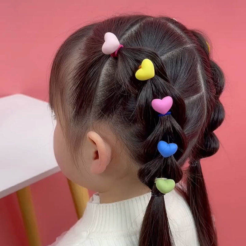 10 Pcs / Set Ikat Rambut Ponytail Simple Nyaman Untuk Anak