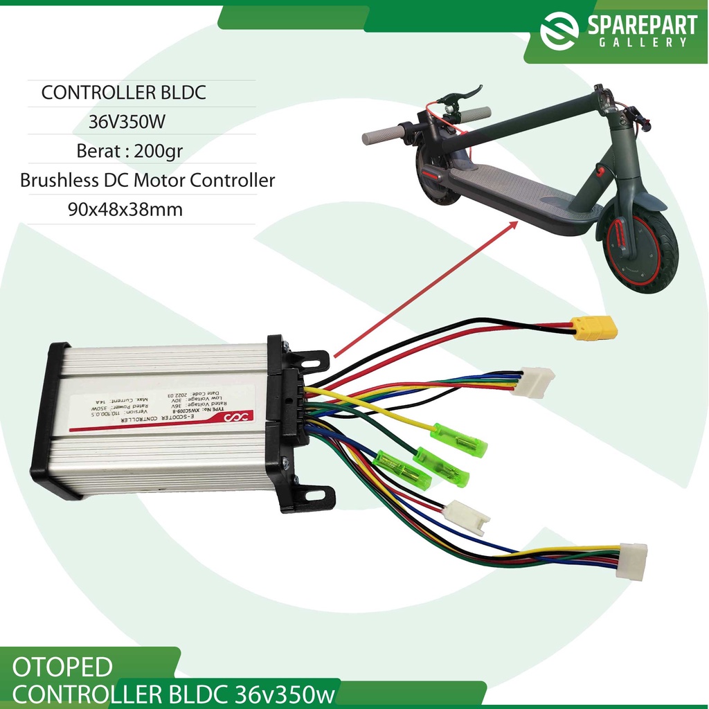 Controller bldc skuter otoped 36v 350w ring8.5