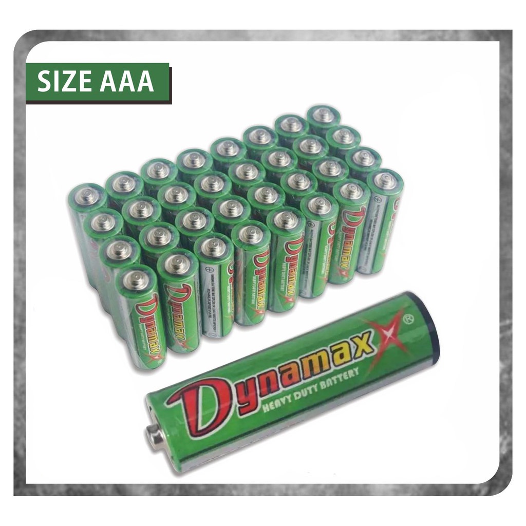 baterai merk dynamax ukuran size AAA battery A3 batre, batery 1.5V