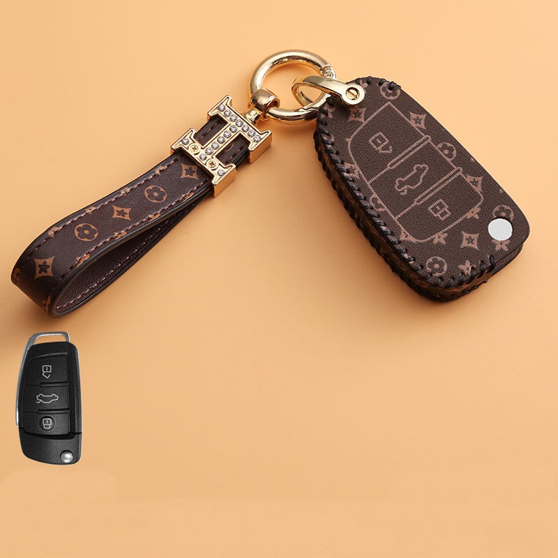 Rumah / Casing Kunci remote Lipat 3 Tombol Plastik Warna Hitam Untuk Audi A2 A3 A4 A6 A6L A8 TT