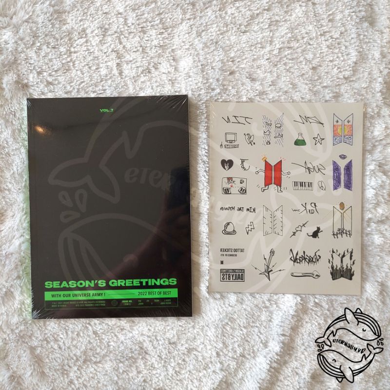 [READY] SHARING BTS 2022 SEASON GREETINGS SG22 DIARY STICKER TATTOO RANDOM MAGNET JUNGKOOK TAE V JK