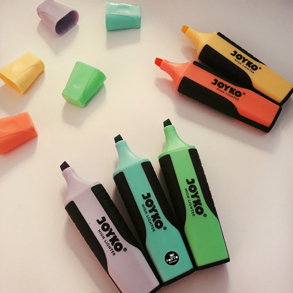 

Joyko HL-6~HL-11 Highligher Warna Pastel Penanda Text High Lighter Teks Textliner Soft
