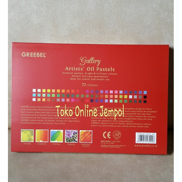 

ATK0035 72warna Greebel artists oil pastels 72 COLORS crayon krayon