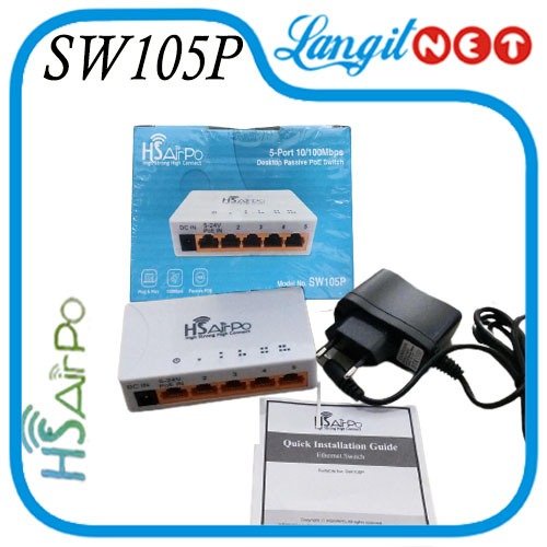 HSAIRPO SW105P 5port 10 100Mbps Ethernet Switch