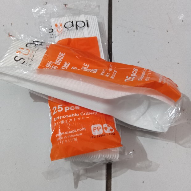 Sendok Suapi Ukuran Medium Isi 25pcs / Sendok Plastik Medium