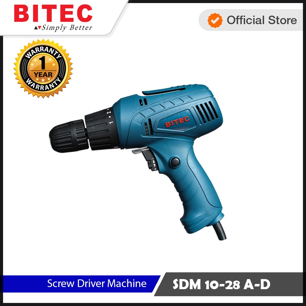 BITEC - BOR OBENG LISTRIK PROFESSIONAL / SCREW DRIVER MACHINE - SDM 10-28 A-D - GARANSI RESMI 1 TAHUN