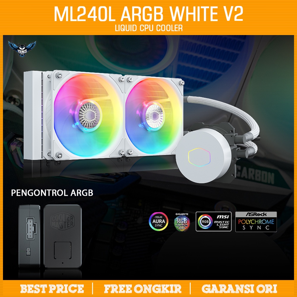 Cooler Master MASTERLIQUID ML240L ARGB V2 WHITE - Liquid CPU Cooler