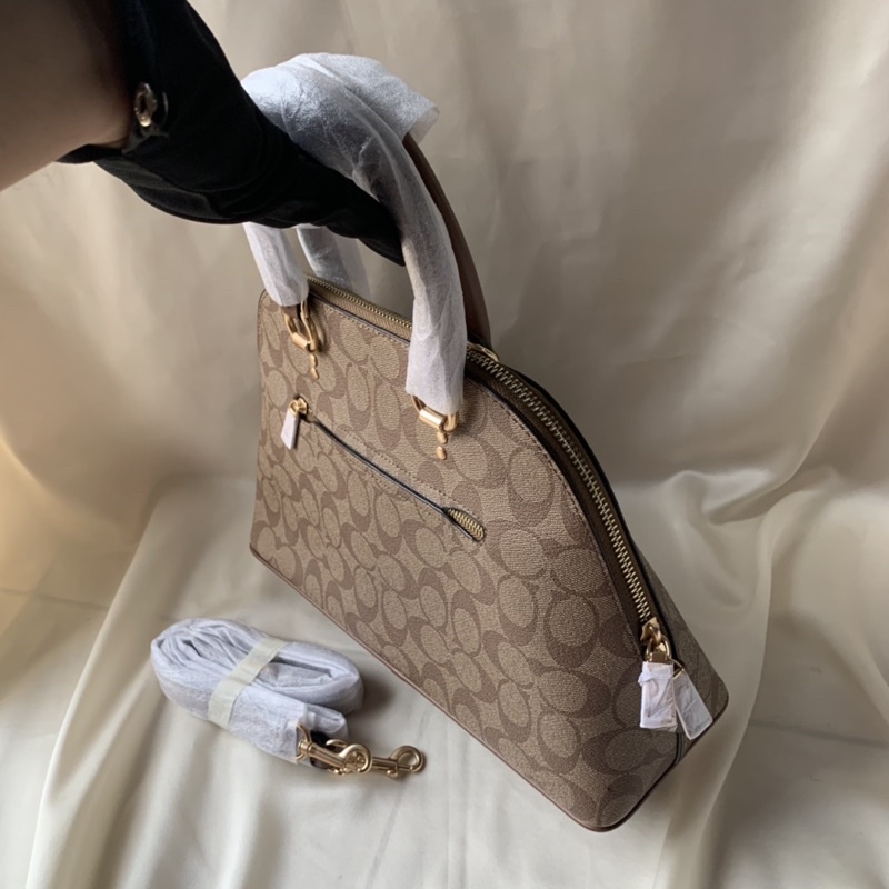 COACH KATY SATCHEL IN SIGNATURE CANVAS Light Brown (F2558)