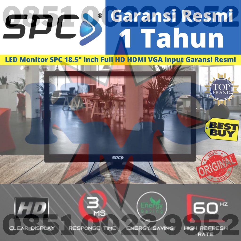 LED Monitor 19&quot; inch Full HD SPC LED 19&quot; W-190S / LED SPC 19&quot; SM-19HD Garansi Resmi