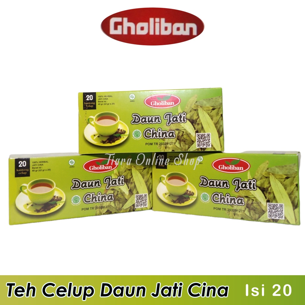 Gholiban Teh Daun Jati China Isi 20 Kantong