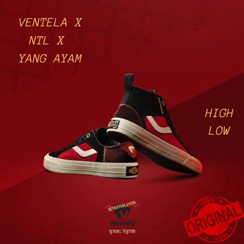 SEPATU VENTELA SANG SEKERTA LOHITA YANG AYAM X NEVERTOOLAVISH ORIGINAL HIGH / LOW