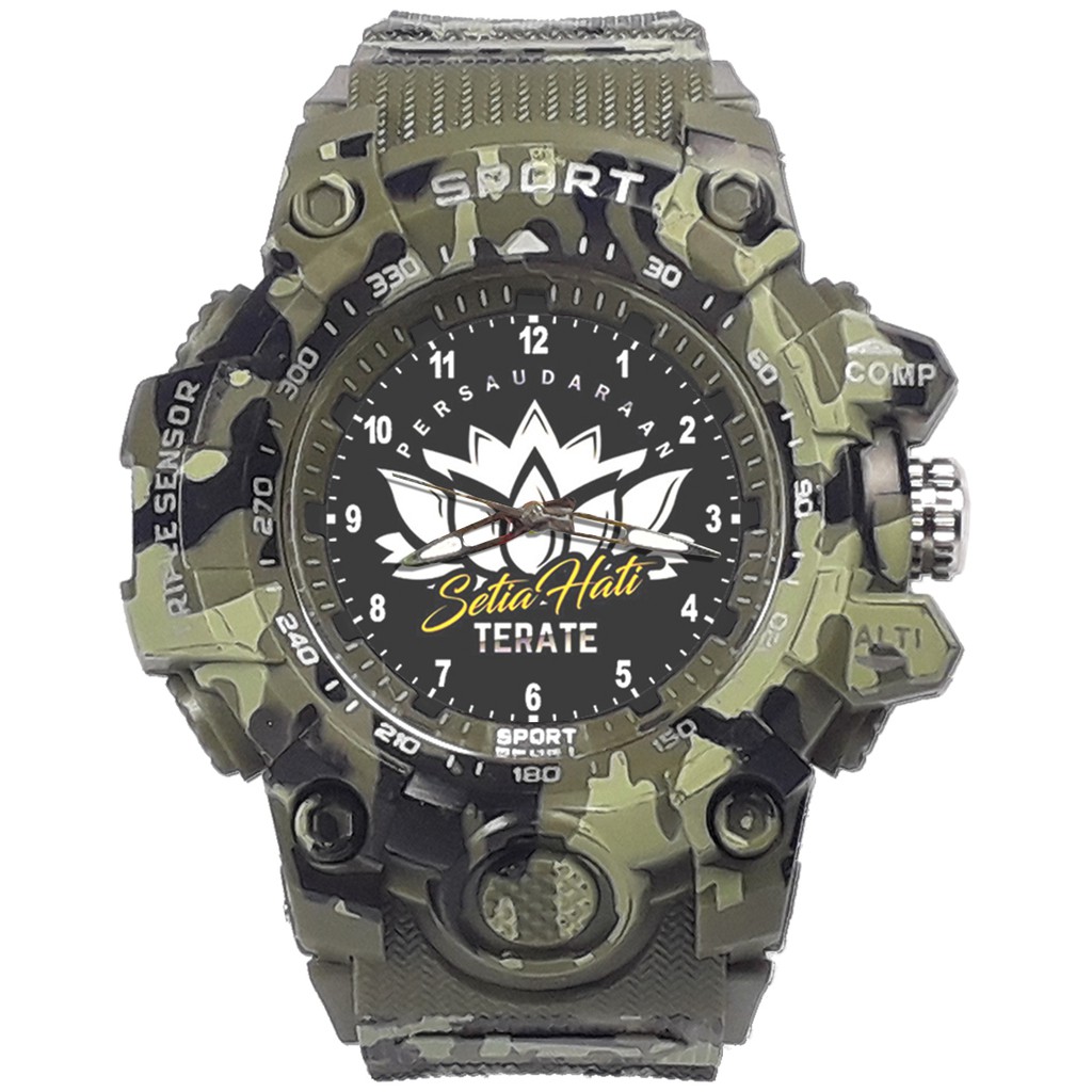 {Istimewa} Jam Tangan PERSAUDARAAN SETIA HATI TERATE - SH 14 Hijau Army Water Resistant