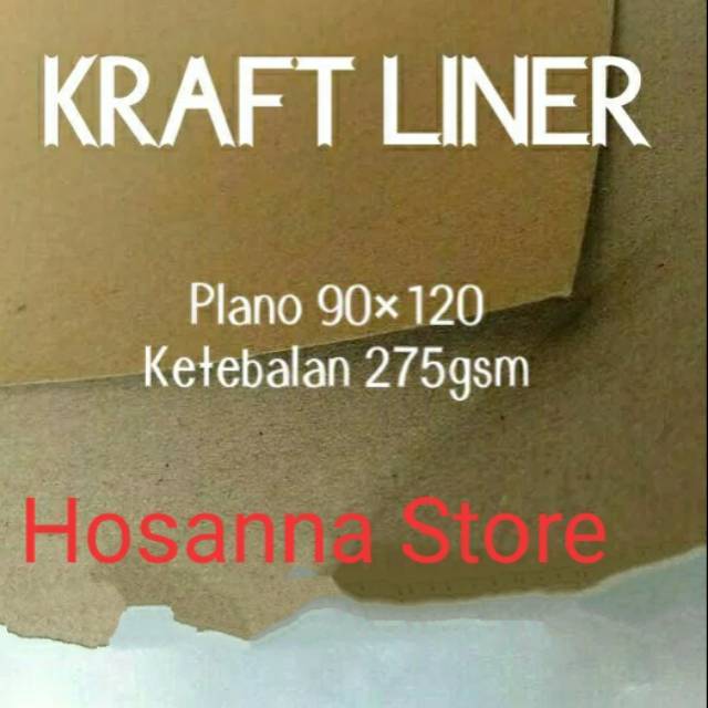 

Kertas Kraft Liner 275gsm 90*120/bahan paper bag